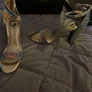 G by Guess Multi-Color Glitter Heel-Sandal